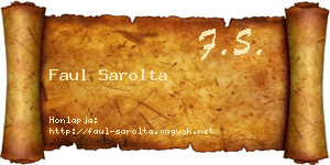 Faul Sarolta névjegykártya