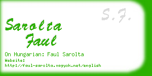 sarolta faul business card